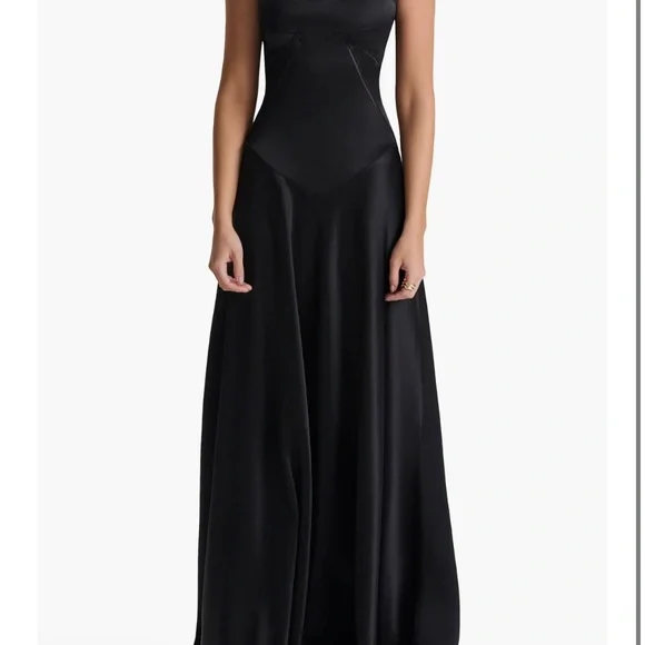 House of CB Anabella Lace Up Satin Dress - Picture 4 of 4